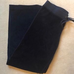Juicy Couture Size Small Navy Velour Sweatpants